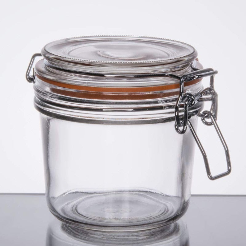 TableCraft CJS12 4-Piece Resealable Condiment Jar Set - Image 3